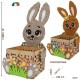 CASSETTA LEGNO C/CONIGLIO FELTRO G90933