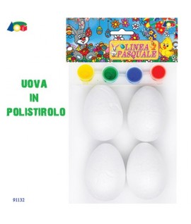 UOVA BIANCHE CON ACQUERELLI 4PZ G91132