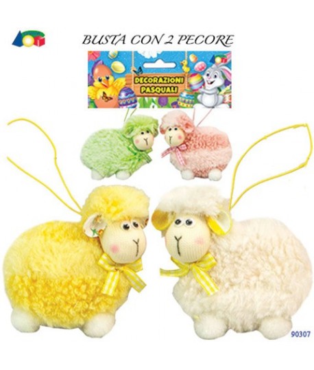 PECORE PELUCHE ASSORTITE 2PZ G90307