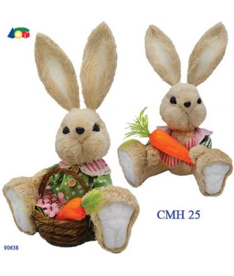 CONIGLIO PAGLIA SEDUTO CM 25 G90638