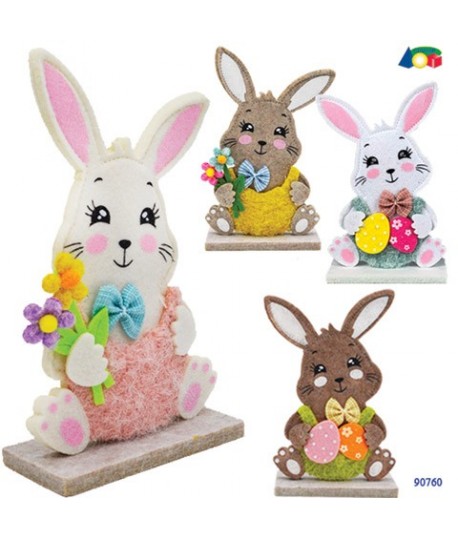 CONIGLIETTO IN FELTRO CON BASE G90760