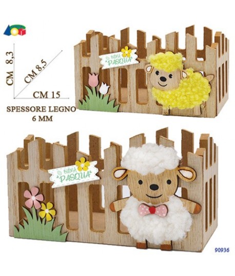 CASSETTA LEGNO C/PECORA CM15X8X8 G90936