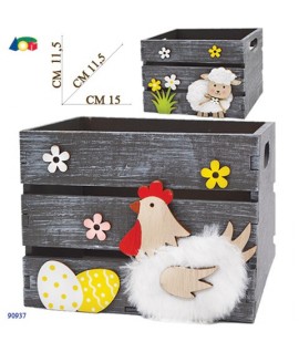 CASSETTA LEGNO DECORATA CM15X11 G90937