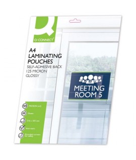 POUCHES ADESIVE 125MY 216X303 A4 25PZ