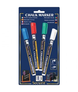 CHALK MARKER SECURIT P.FINE C.BASE 4PZ