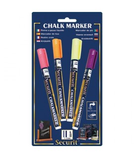 CHALK MARKER SECURIT P.FINE C.TROPIC 4PZ