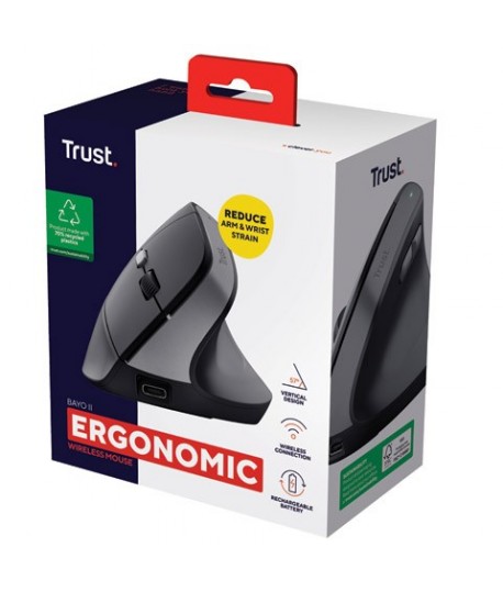 MOUSE ERGONOMICO WIRELESS BAYO II -TRUST