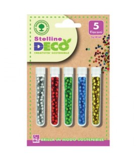 STELLINE GLITTER BIO 5 TUBI 10ML ASSORT.