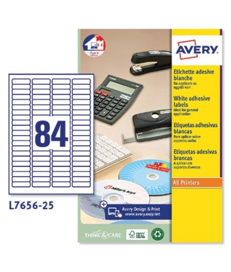 ETICHETTE AVERY L7656 DIAP A4 46X11 25FF
