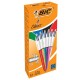 PENNA SFERA BIC 4 C.METAL 12PZ