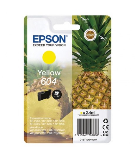 INK EPSON 604 GIALLO T10G440 ANANAS