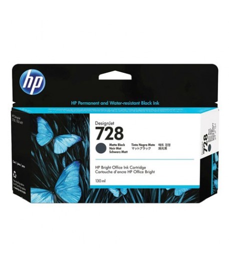 INKJET HP 728 130 ML NERO OPACO 3WX25A