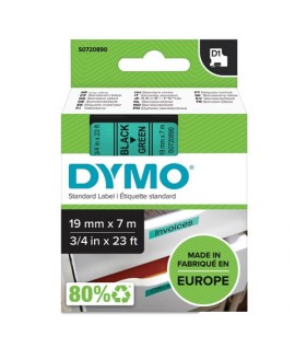 NASTRO DYMO 45809 D1 MM19 NERO/VERDE