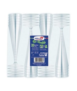 CALICE IN PLASTICA TRASPARENTE 20PZ