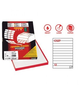 ETICHETTE MARKIN C527 MM210X25 12X 100FF