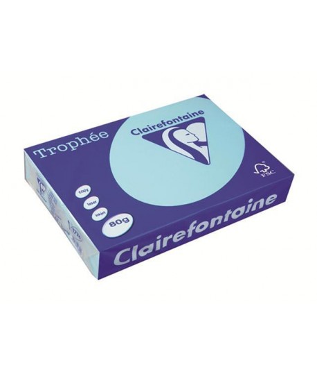 CARTA TROPHEE 80G A4 AZZURRO 1774 500F