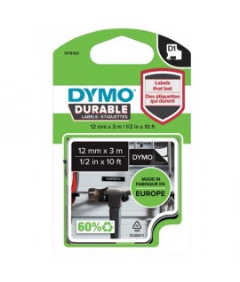 NASTRO DYMO D1 DURABLE 12MM 3M BIANCO/NE