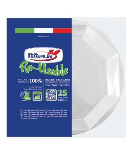 CONF.25 PIATTI PIANI RIUTILIZZABILI