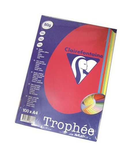 CARTA TROPHEE 80G A4 MIX COL.FORTI 100FF