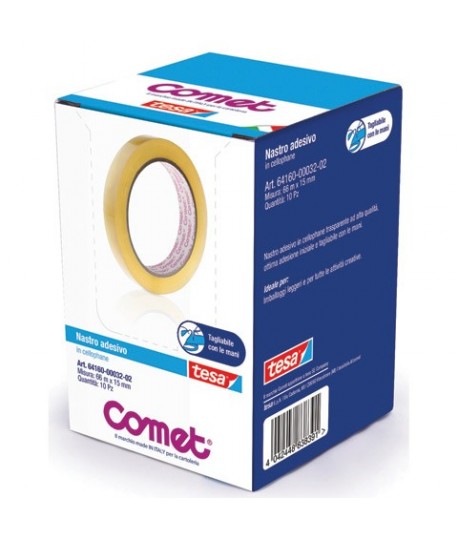 ADESIVO TRASP. COMET 64160 15MM 66M 10RT