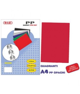 FOGLIO RIL PP A4 300MY ROSSO 50PZ