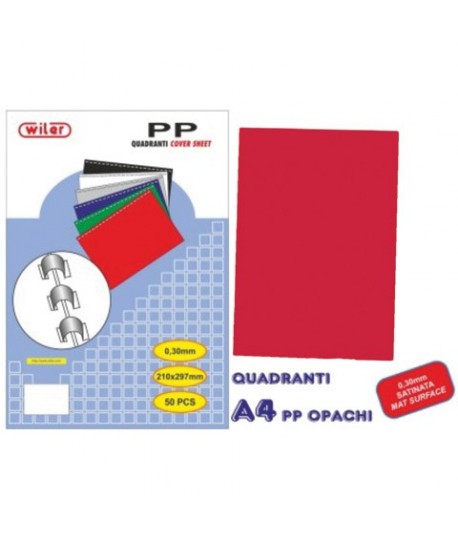 FOGLIO RIL PP A4 300MY ROSSO 50PZ