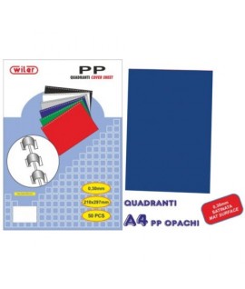 FOGLIO RIL PP A4 300MY BLU 50PZ
