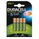 PILE RICARIC. DURACELL AAA 4PZ 800MAH