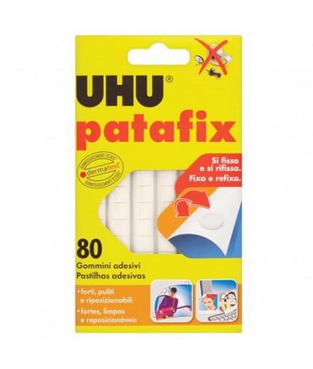 GOMMINI ADESIVI UHU PATAFIX BIANCO 80PZ