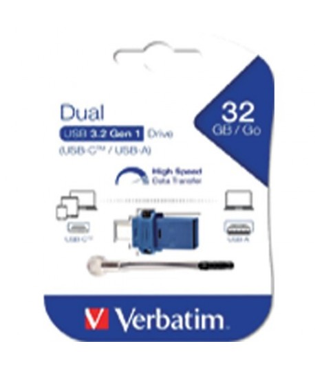 PEN DRIVE 32GB DUAL USB 3.0 VERBATIM