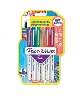 PENNARELLO PAPER-MATE FLAIR ASS. 6PZ