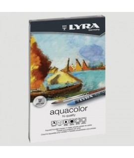 LYRA AQUACOLOR CERA 12PZ SCAT.METALLO