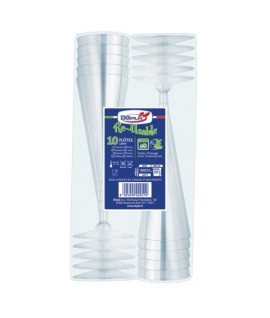 FLUTES DOPLA TRASPARENTE 120ML 10PZ.
