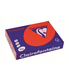 CARTA TROPHEE 80G A4 ROSSO 8175 500F