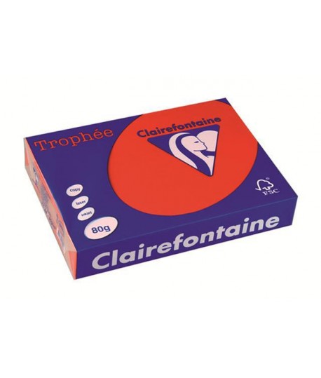 CARTA TROPHEE 80G A4 ROSSO 8175 500F