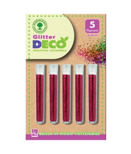 GLITTER BIO 5 TUBETTI ML.10 ROSSO