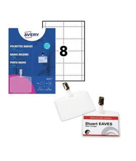 PORTABADGE CON CLIP AVERY 4822 KIT 25PZ