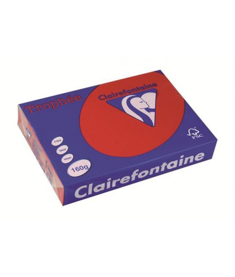 CARTA TROPHEE 160G A4 ROSSO 1016 250F