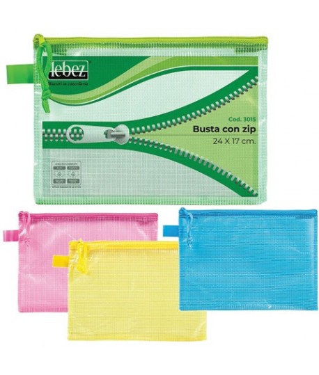 BUSTA IN PVC E RETE LEBEZ 3015 24*17