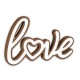 SCRITTA "LOVE" IN LEGNO MARRONE E BIANCO