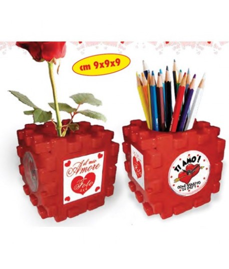 SVEGLIA CUBO P/FOTO P/PENNE V6653