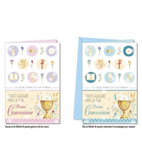 BIGLIETTO CROMO COMUNIONE 9781 12PZ