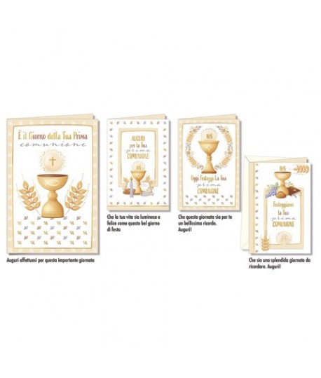 BIGLIETTO CROMO COMUNIONE 9786 12PZ