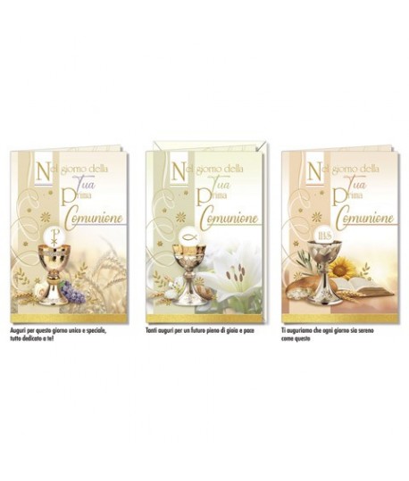 BIGLIETTO CROMO COMUNIONE 8903 12PZ