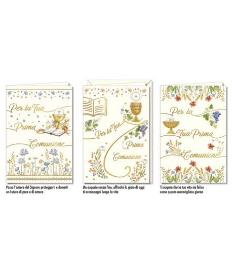 BIGLIETTO CROMO COMUNIONE 9782 12PZ