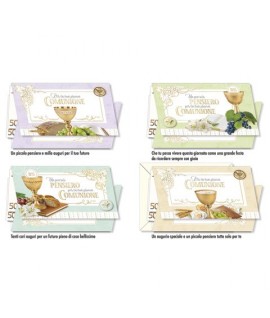 BIGLIETTO CROMO COMUNIONE 9787 P/S 12PZ