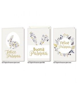 BIGLIETTO BUONA PASQUA CROMO 8974 12PZ