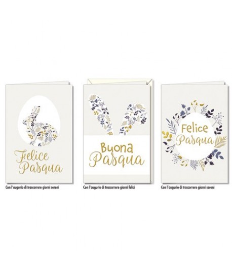 BIGLIETTO BUONA PASQUA CROMO 8974 12PZ