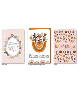 BIGLIETTO BUONA PASQUA CROMO 9773 12PZ