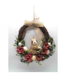 CORONA RAMI C/CONIGLIETTO D34 CI33396